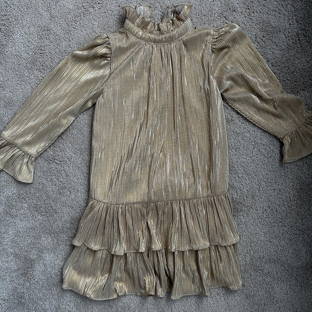 Janie and jack 6T Metallic gold dress